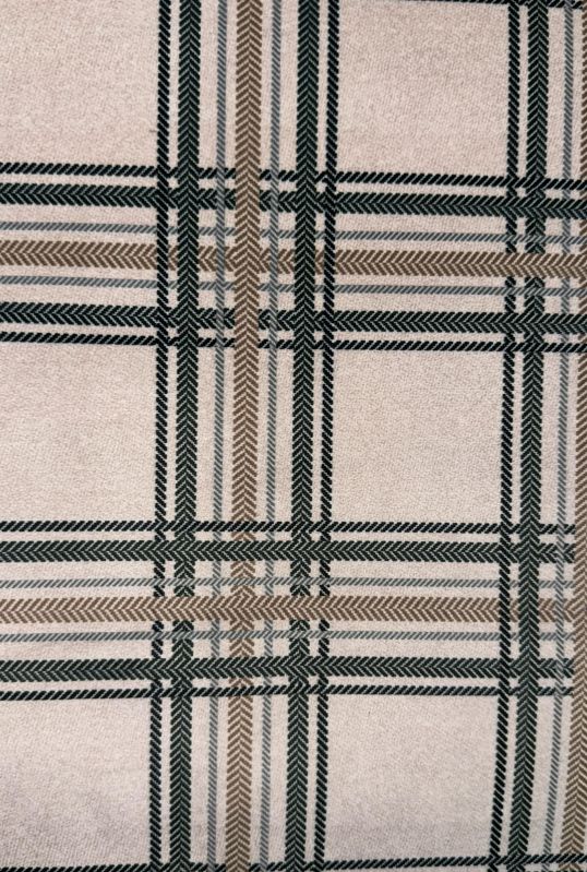 Checked Velvet Fabric