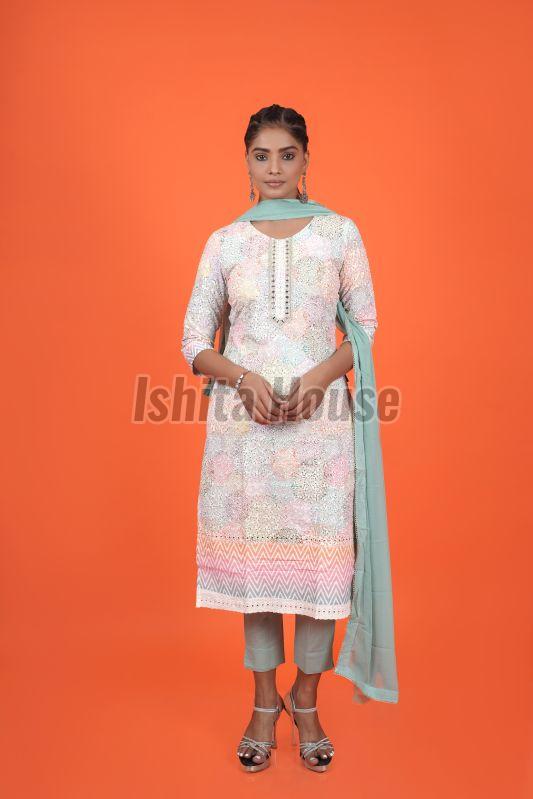 Ladies Designer 3 Piece Kurti Set