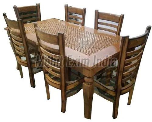 6 Seater Wooden Dining Table Set