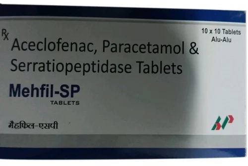 Aceclofenac Paracetamol Serratiopeptidase Tablets