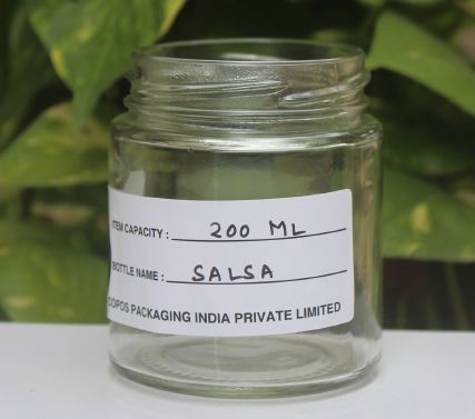 200 ml Salsa Round Glass Jar