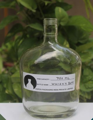 750 ml Whiskey Glass Bottle