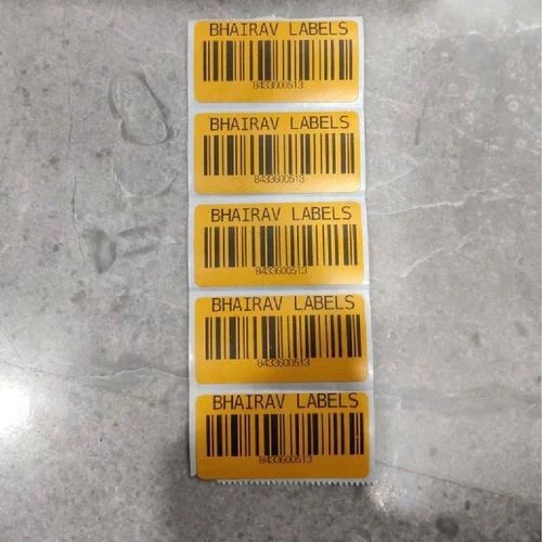 85 GSM Yellow Barcode Label Stickers