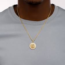 Mens Diamond Medallion