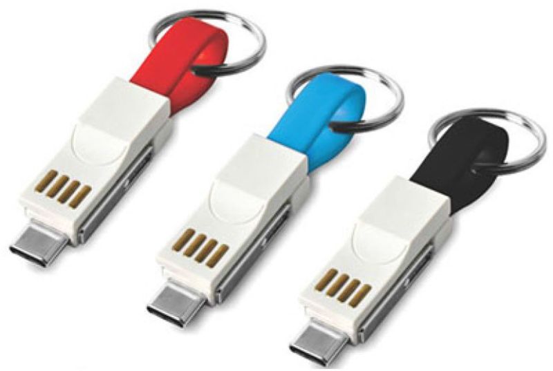 3 in 1 Keychain Magnetic USB Charging Cable