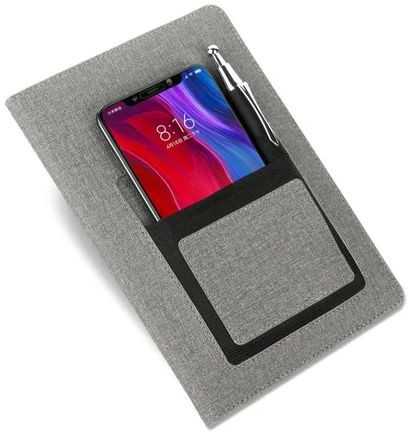 A5 Notebook With Mobile Pocket