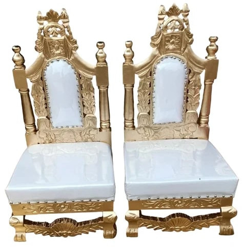 Golden Wedding Wooden Chair Set