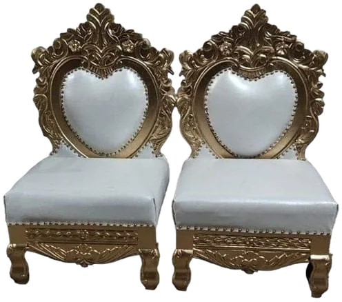 White Wedding Wooden Chair Set