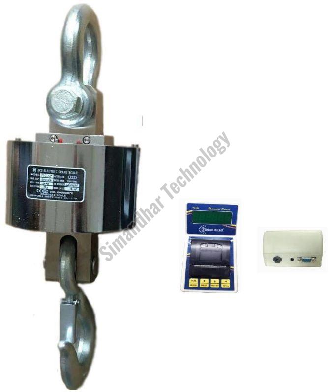 SS Crane Scale  With Wireless Printer Indicator USB Pen Drive Rs232 - 30 Ton X 10Kg