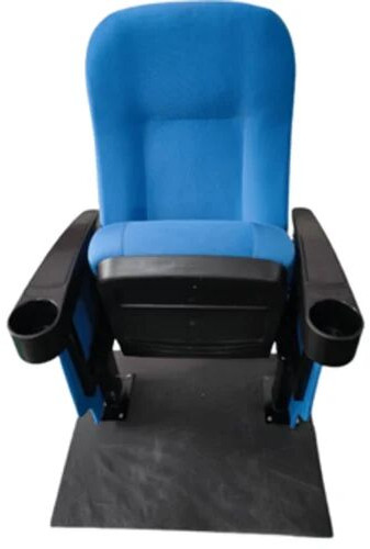 Blue Push Back Auditorium Chair