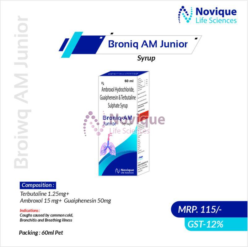 Ambroxol Hydrochloride, Guaiphenesin & Terbutaline Sulphate Syrup