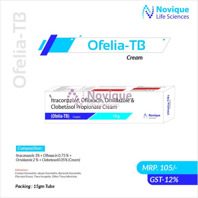 Itraconazole, Ofloxacin, Ornidazole & Clobetasol Propionate Cream