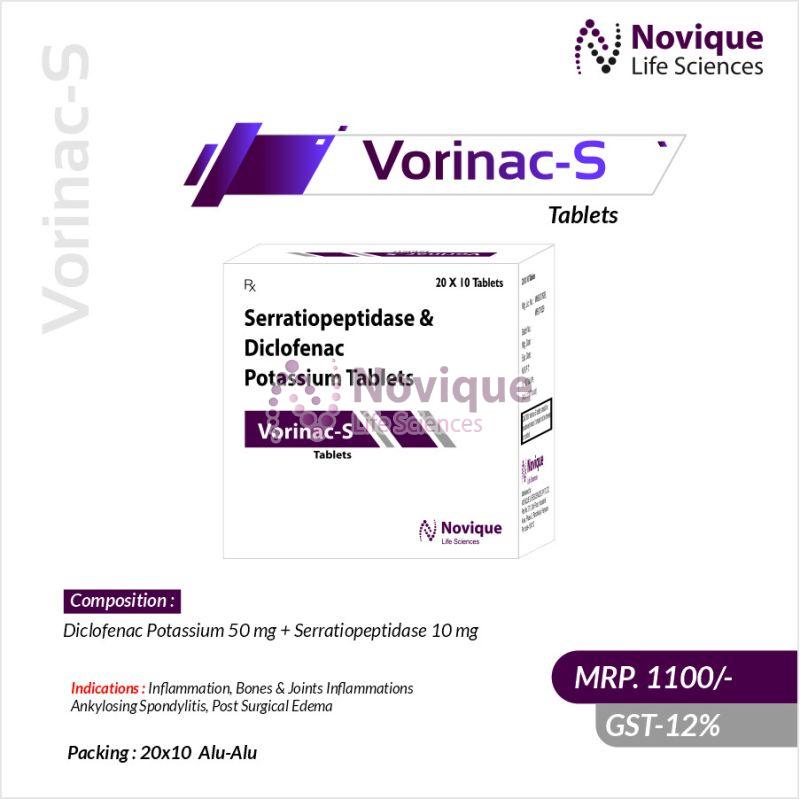 Serratiopeptidase & Diclofenac Potassium Tablets