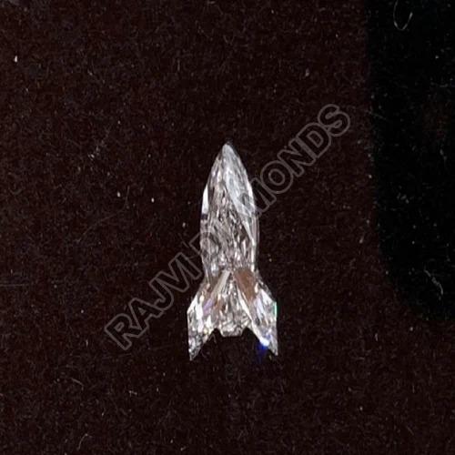 White Lab Grown Rocket Cut Diamond