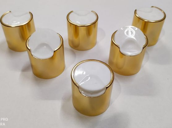 Natural White Golden Disc top Cap