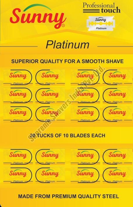 Sunny Platinum Stainless Steel Razor Blades