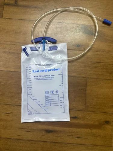 White PVC Urine Collection Bag