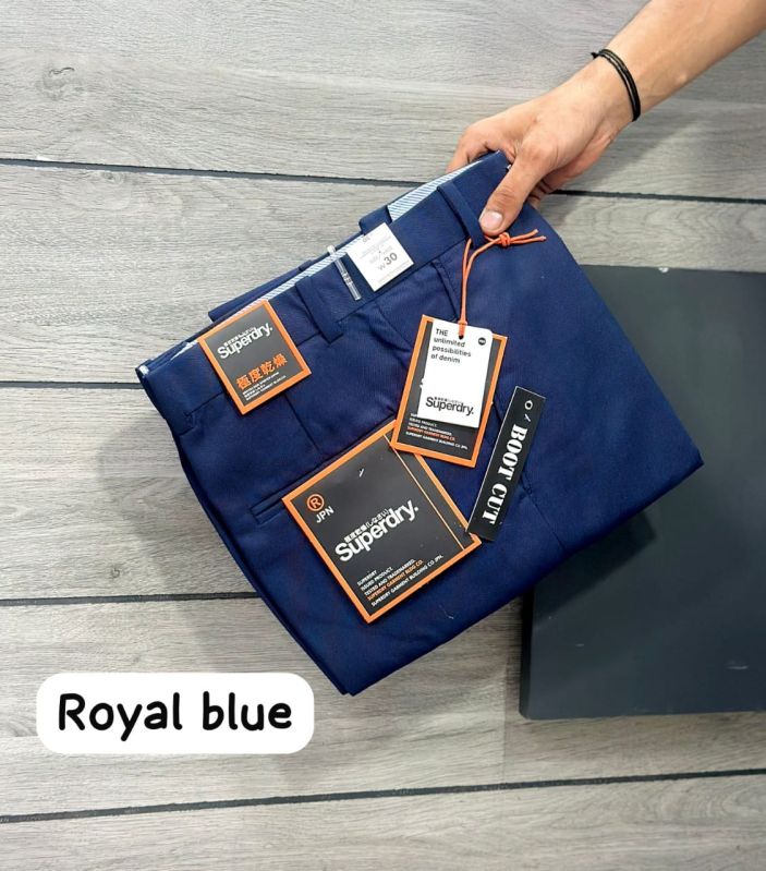 Men Royal Blue Formal Pant