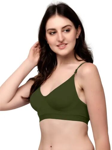 18mm Dark Green Non Padded Bra