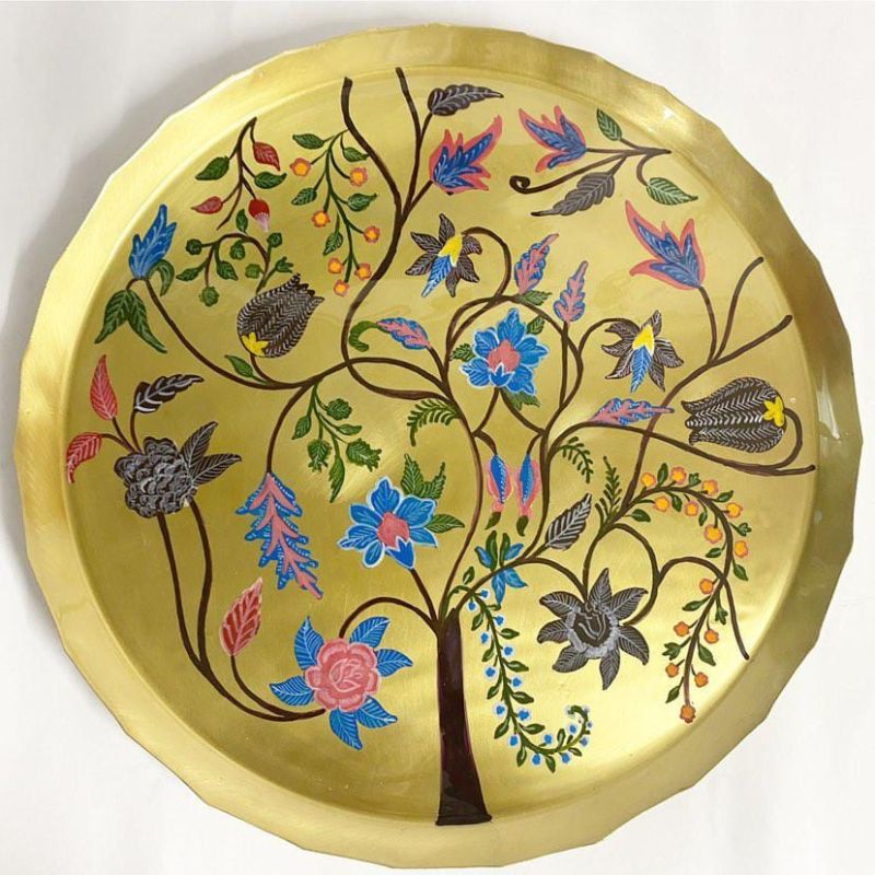 Hand Painted Metal Serving Tray