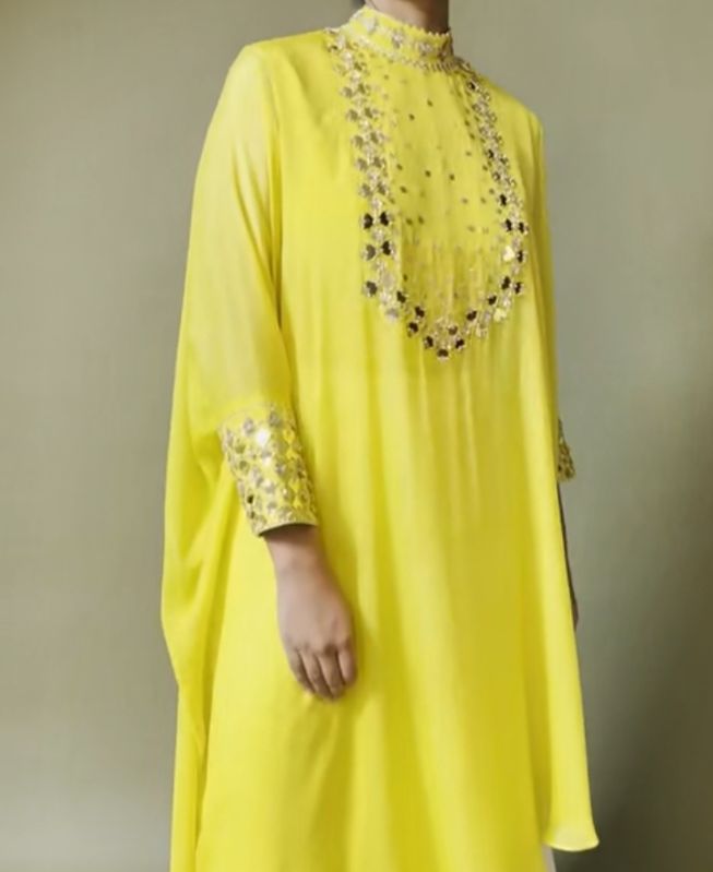 Designer Yellow Cotton Salwar Suit