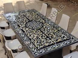 Black Marble Inlay Table Top