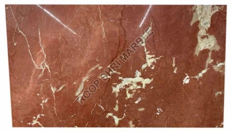 Red Indian Carrara Marble Slab