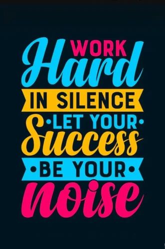 Work Hard Motivational Quotes Poster