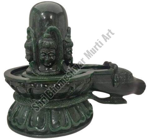 15 Inch Black Marble Shivlingam Statue