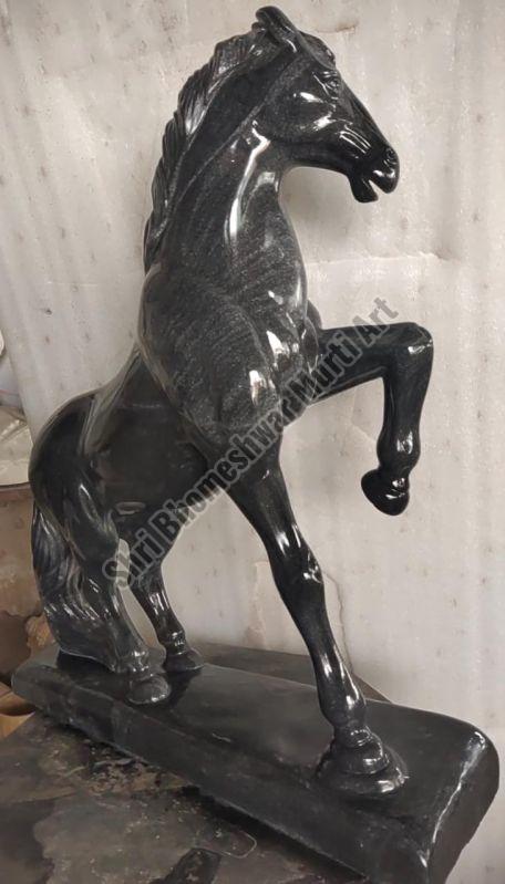 Black Marble Horse Statue