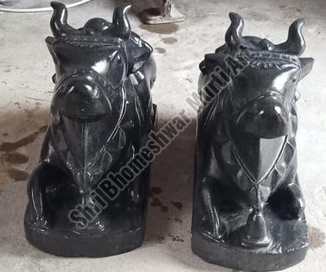 Black Marble Nandi Statue