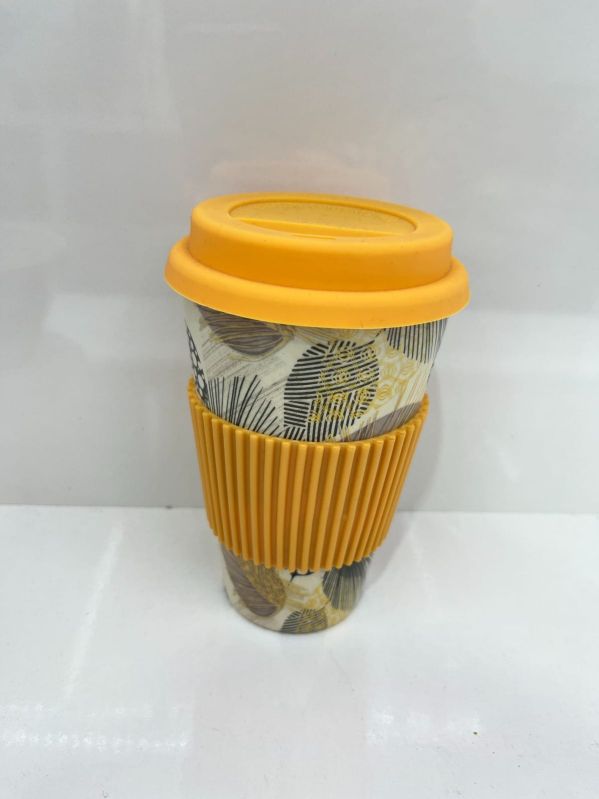 400ml Bamboo Fibre Coffee Mug with Lid