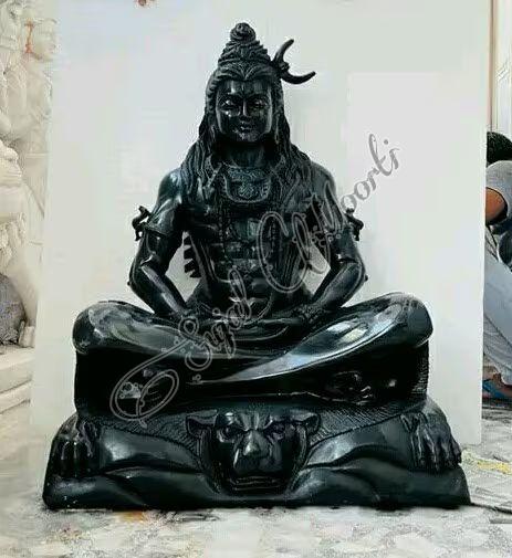 Black Stone Shiva Statue