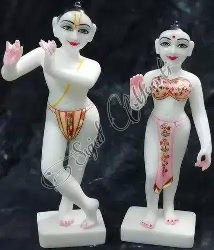 Marble Iskcon Radha Krishna Statue