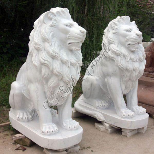 Marble Lion Statue