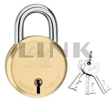 Link 65mm Brass Round Pad Lock