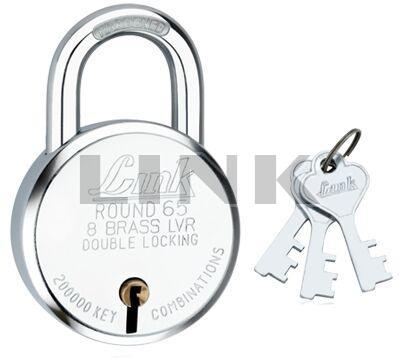 Link 65mm Silver Round Pad Lock