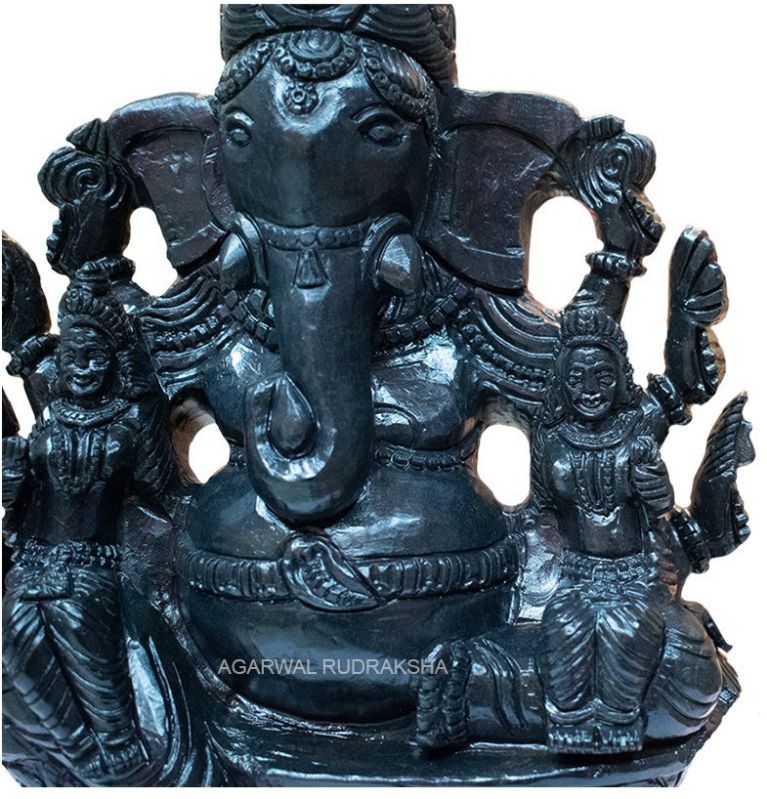 Black Shaligram Ganesha Statue