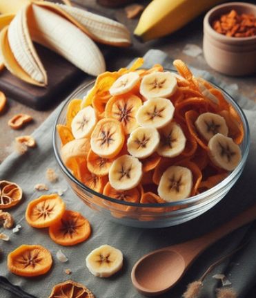 Dehydrated Candied Banana Chips