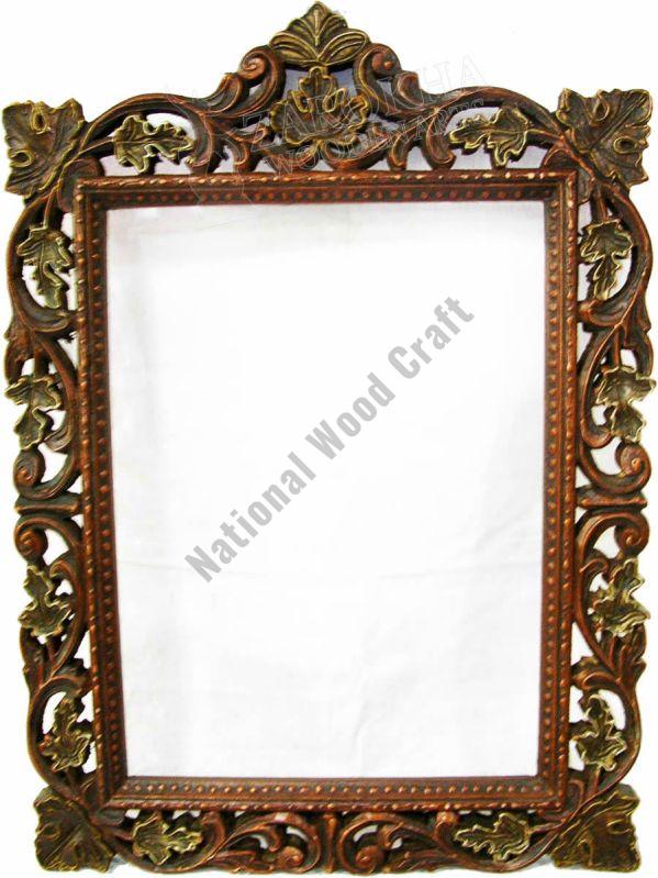 Vintage Wooden Wall Mirror