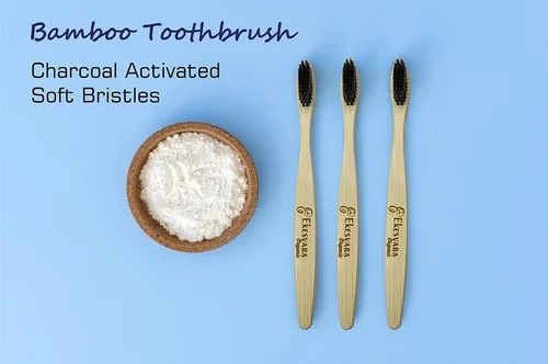 Charcoal Bristle Bamboo Toothbrush