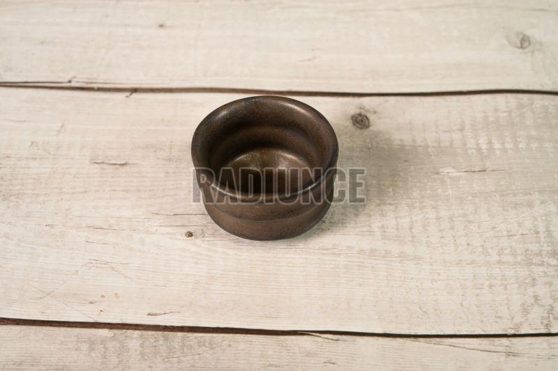 1014 Brown Ash Ribbed Bowl