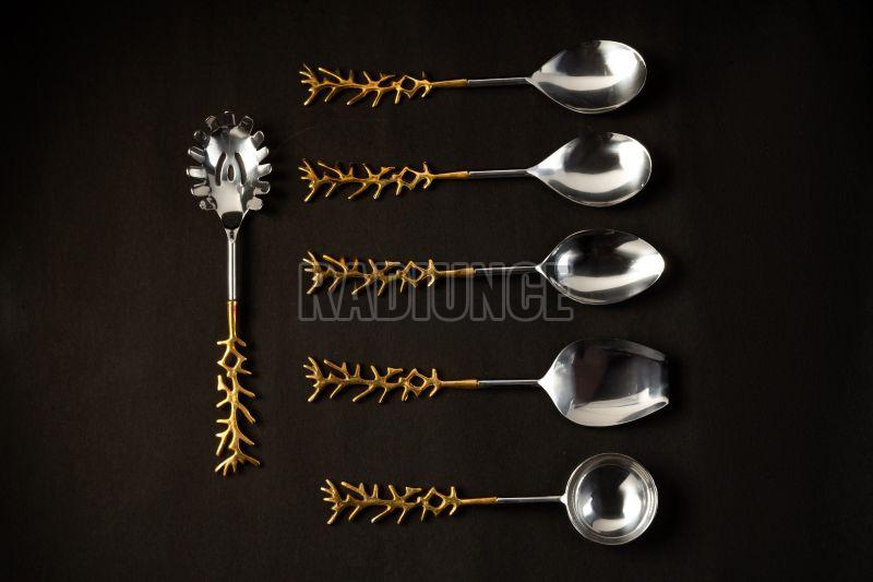 1059 Stainless Steel Salad Server Set of 6 Pcs