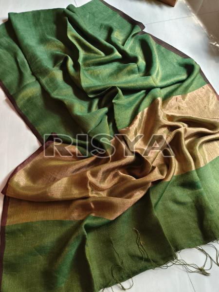 Tissue Linen Handloom Saree