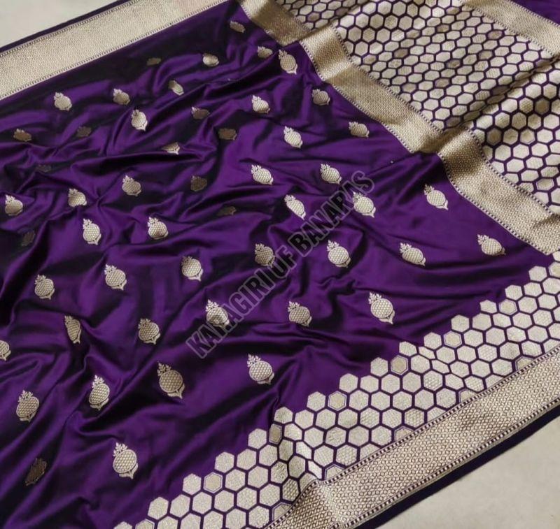 Pure Banarasi Katan Satin Silk Khadi Saree