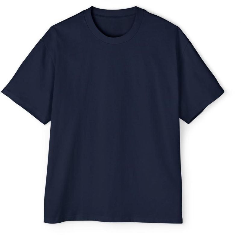 Mens Blue  Plain Cotton T-shirt