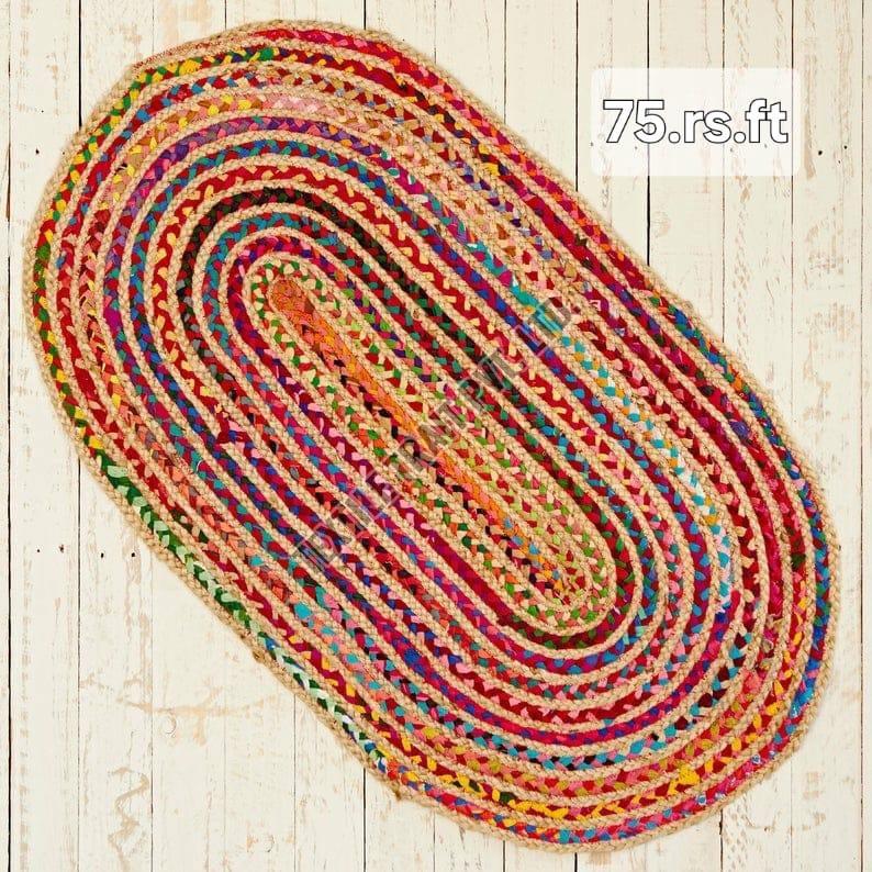 Multicolor Striped Recycled Chindi Rugs