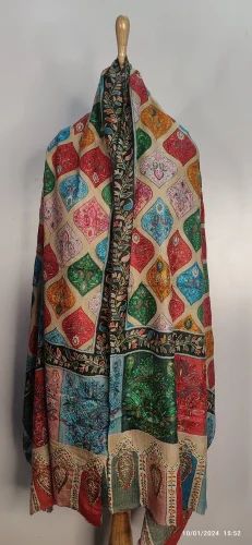 Ladies Multicolor Woolen Kalamkari Stole