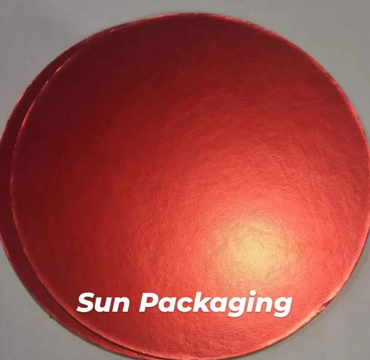 Round Red Cake Base Board