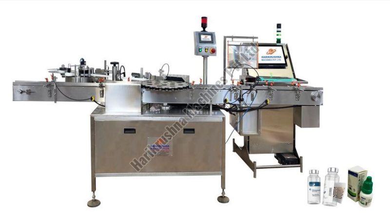 Automatic Rotary Vial-Bottle Sticker Labelling Machine